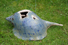 Keramikschnecke blau 